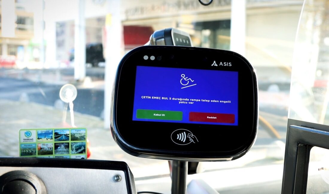 ŞOFÖR VE YOLCU ARASINDA ANINDA İLETİŞİM Tekirdağ Büyükşehir Belediyesi, ulaşım