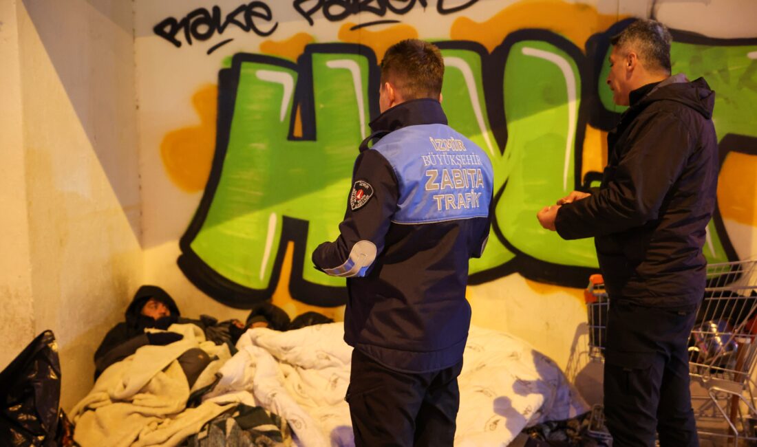 Hava soğuk ama kimse yalnız değil Soğukların etkisini artırdığı İzmir’de Büyükşehir Belediyesi ekipleri sokakta yaşadığı tespit