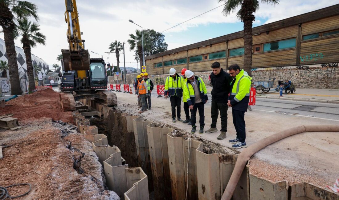 Alsancak’ta dev altyapı çalışması İzmir Büyükşehir Belediyesi İZSU Genel Müdürlüğü, Dünya Bankası finansmanıyla yürütülen