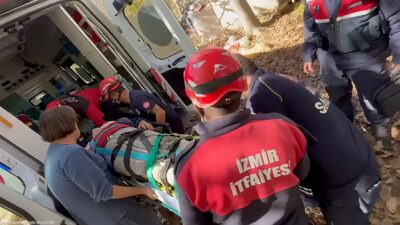 İzmir’in Ödemiş ilçesinde dengesini kaybederek yaklaşık 12 metre derinliğindeki kuyuya