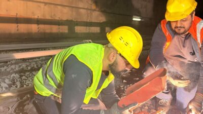 İzmir Büyükşehir Belediyesi, İzmir Metrosu’nda bakım ve iyileştirme çalışmalarını sürdürüyor.