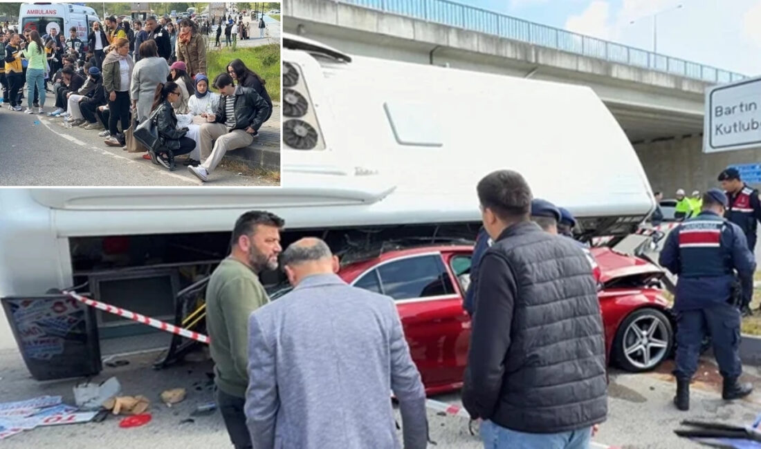 Son dakika haberi.... Bartın’da sabah saatlerinde yaşanan kazada otobüs otomobilin