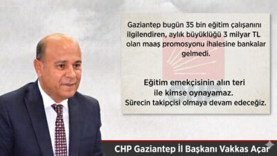 Gaziantep’te eğitim camiasını yakından ilgilendiren dev maaş promosyonu ihalesi, beklentilerin
