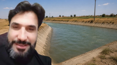 Şanlıurfa'da sulama kanalına devrilen araçta 2 kadını kurtardıktan sonra akıntıya