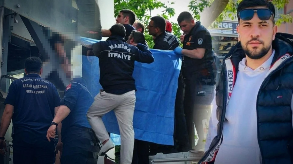 Manisa’nın Yunusemre ilçesinde yaya üst geçidindeki asansöre binmek isteyen 2