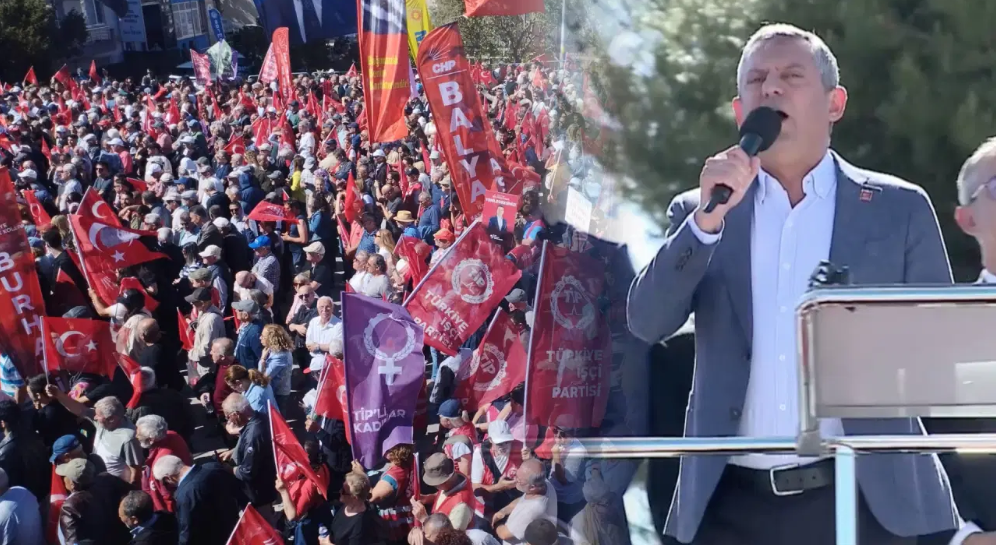 Balıkesir'de "Millet İradesine Sahip Çıkıyor" mitinginde konuşan . CHP lideri