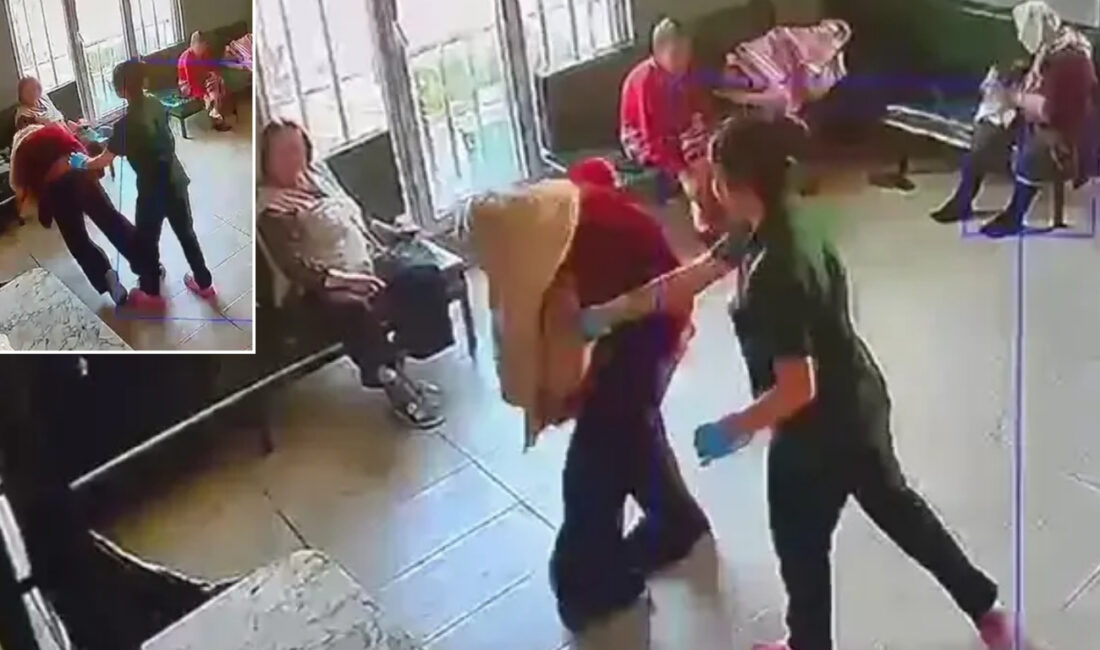 Beylikdüzü’ndeki bir yaşlı bakım merkezinde ortaya çıkan güvenlik kamerası görüntüleri