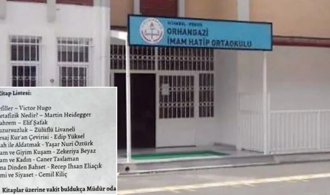 İstanbul Pendik’te bir okulda hazırlandığı iddia edilen kitap okuma listesi