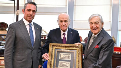 MHP Genel Başkanı Devlet Bahçeli, Rahmi M. Koç ve Ali