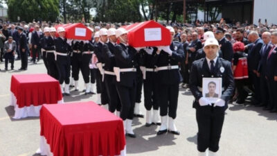 Tekirdağ’ın Çorlu ilçesinde şehit olan polis memurları Erkan Tütüncüler ve