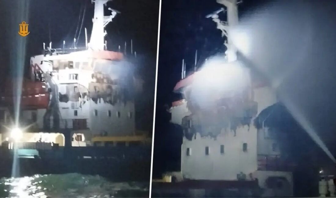 
Karadeniz’de Türkiye’ye doğru seyreden Türk kuru yük gemisi İHA saldırısına
