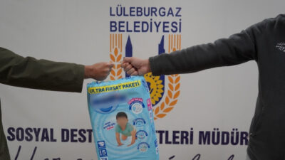 Lüleburgaz Belediyesi’nin 2021’de başlattığı Ek Gıda ve Bez Desteği programı