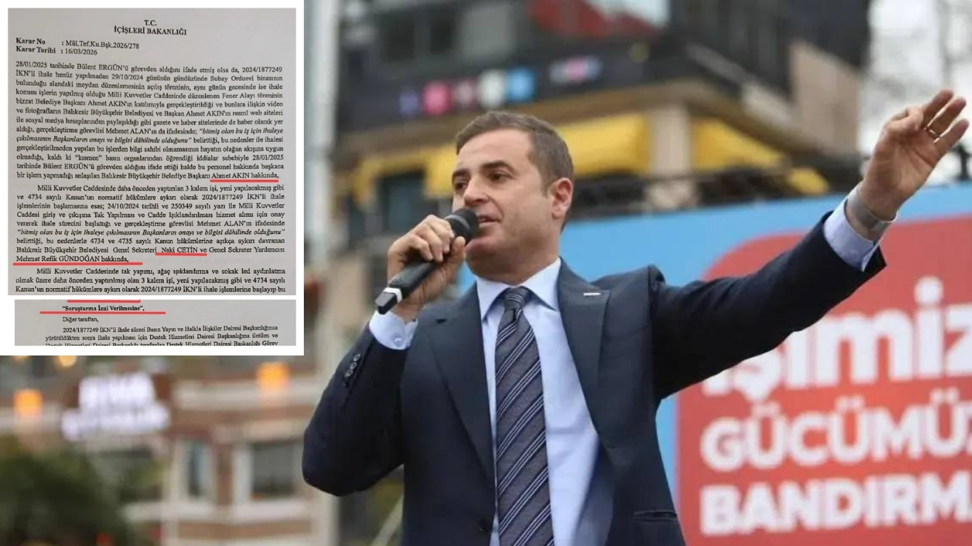 Balıkesir Büyükşehir Belediye Başkanı Ahmet Akın hakkında “Milli Kuvvetler Caddesi