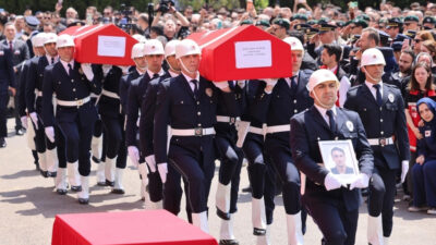 Tekirdağ’ın Çorlu ilçesinde şehit olan polis memurları Erkan Tütüncüler ve
