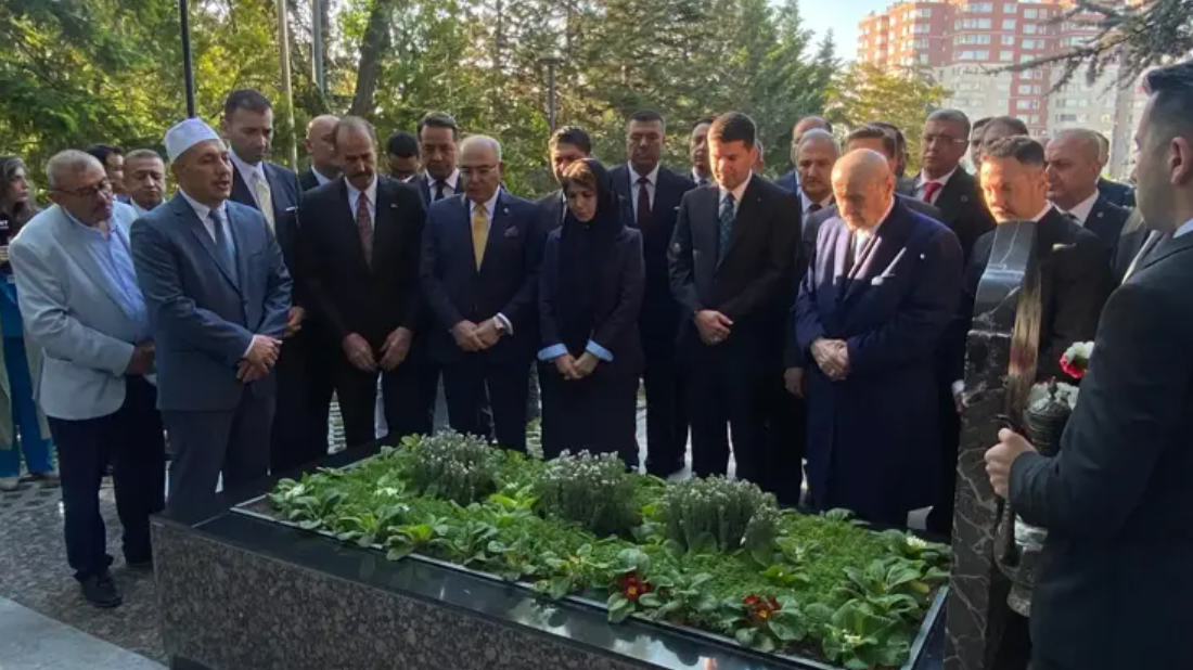 MHP Genel Başkanı Devlet Bahçeli, partisinin kurucu Genel Başkanı Alparslan