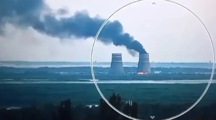 Ukrayna’nın Zaporijya bölgesinde Rusya’nın kontrolü altında bulunan Zaporijya Nükleer Santrali
