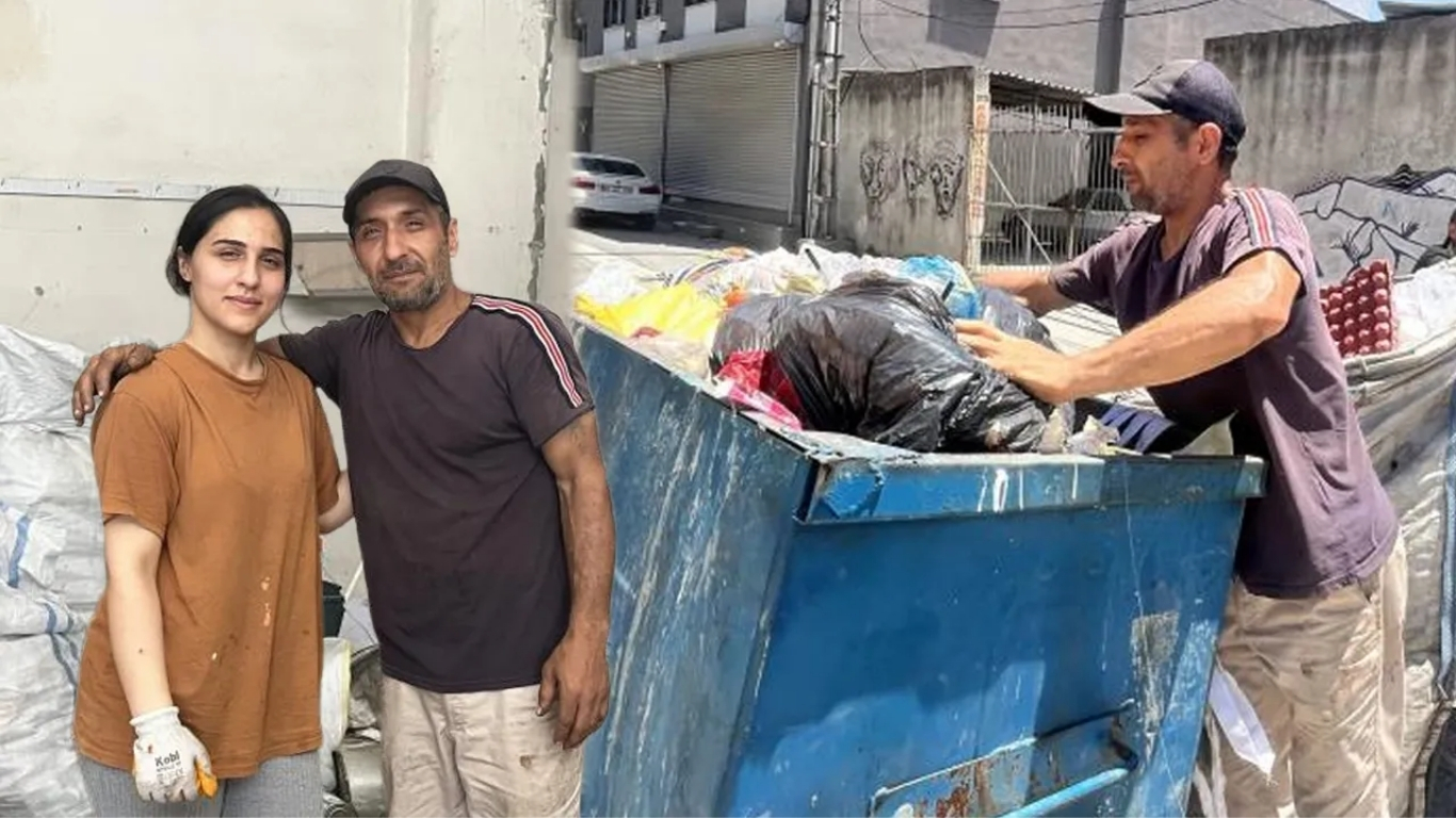 Adana’da 33 yıldır atık kağıt toplayarak çocuklarının eğitimine adayan Adnan