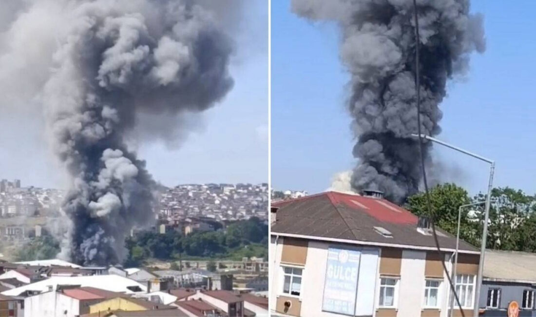 İstanbul Arnavutköy Bolluca’da bulunan bir fabrikada henüz belirlenemeyen nedenle yangın