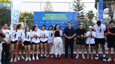 Çeşme Belediyesi, 16 Eylül Kurtuluş Parkı’nda yapımını tamamladığı yeni padel