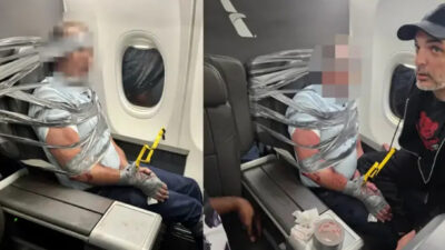 ABD'de Dallas Fort Worth-Newark seferini yapan American Airlines uçağında bir
