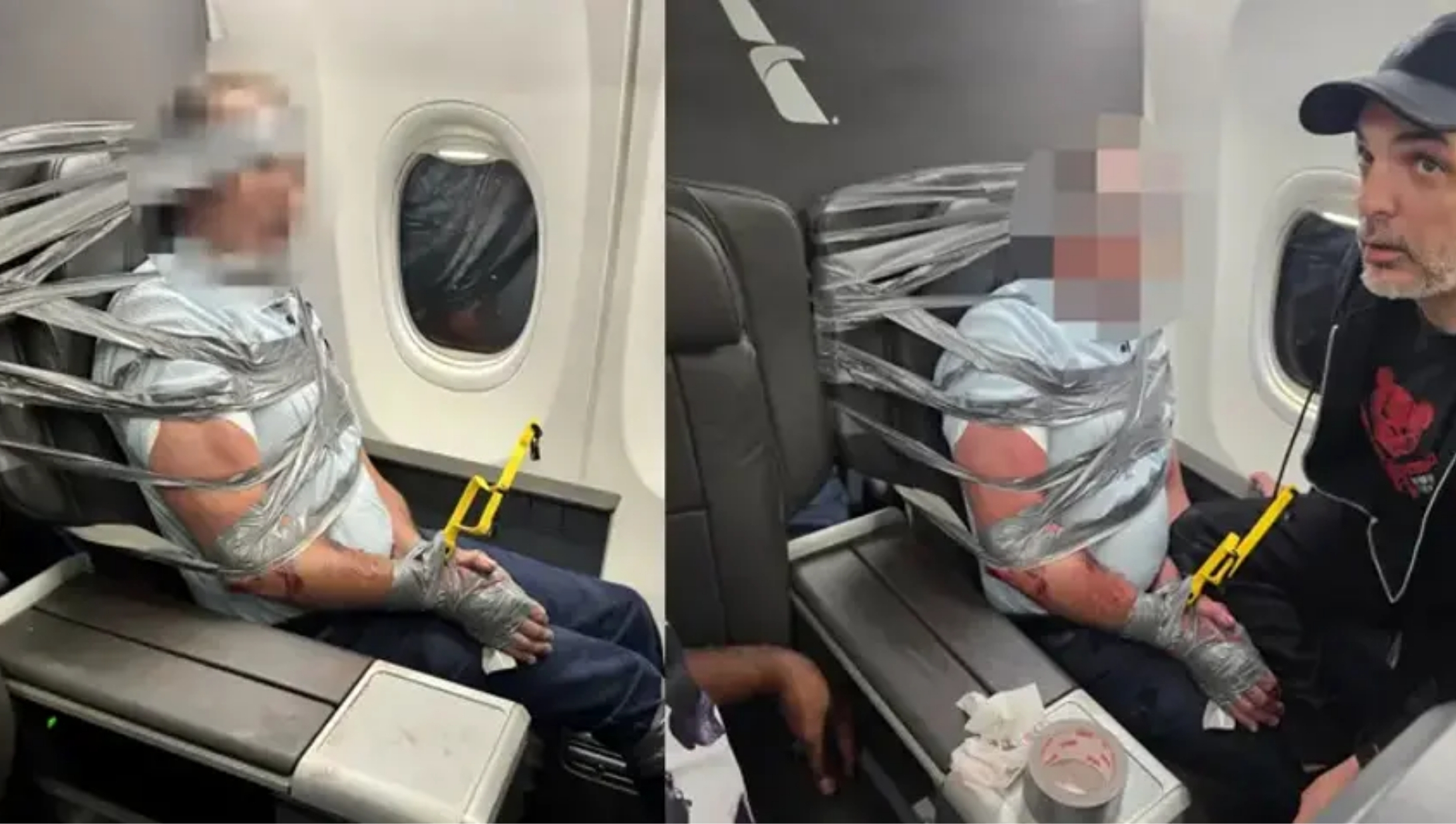 ABD'de Dallas Fort Worth-Newark seferini yapan American Airlines uçağında bir