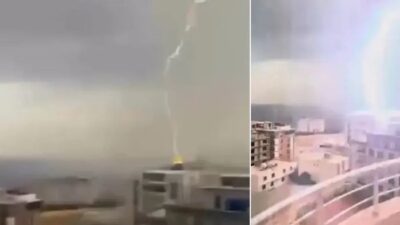 Şırnak’ta etkili olan sağanak ve kuvvetli rüzgar sırasında 8 katlı