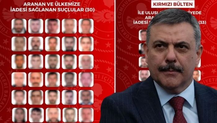 8 ülkede operasyon! 63 kişi Türkiye’ye iade edildi İçişleri Bakanı Mustafa Çiftçi, son bir ayda 8 ülkede yürütülen