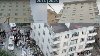 İstanbul Maltepe’de sabah saatlerinde 7 katlı binanın üç katının çökmesiyle