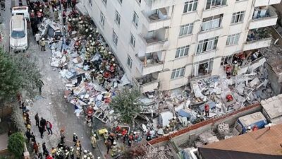 İstanbul Maltepe Cevizli’de 7 katlı bir binanın ilk üç katı