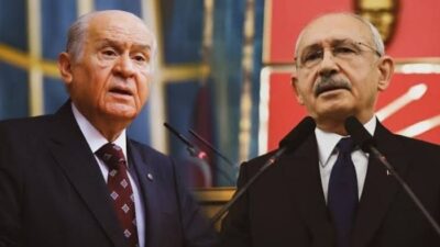 MHP Genel Başkanı Devlet Bahçeli, TBMM’deki makamında CHP Genel Başkanı
