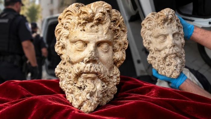 İzmir’de tarihi eser operasyonu: 2 bin yıllık Zeus heykel başı ele geçirildi İzmir’in Konak ilçesinde düzenlenen tarihi eser operasyonunda, Roma dönemine ait